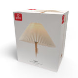 Globe Electric 61000053 62" Floor Lamp, Wood Toned, Pleated Fabric Shade, Flat Base, Pull Chain Switch on Socket, Reading Lamp, Home Office Accessories, Living Room Décor Globe Electric