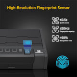 [ 20% Larger Capacity ] Biometric Gun Safe with Fingerprint Lock Box,Large Pistol safes for Handgun,nightstand Hidden Gun Storage for Bedside,Quick Access，Ammunition Storage Security Box for Home HARDROCK