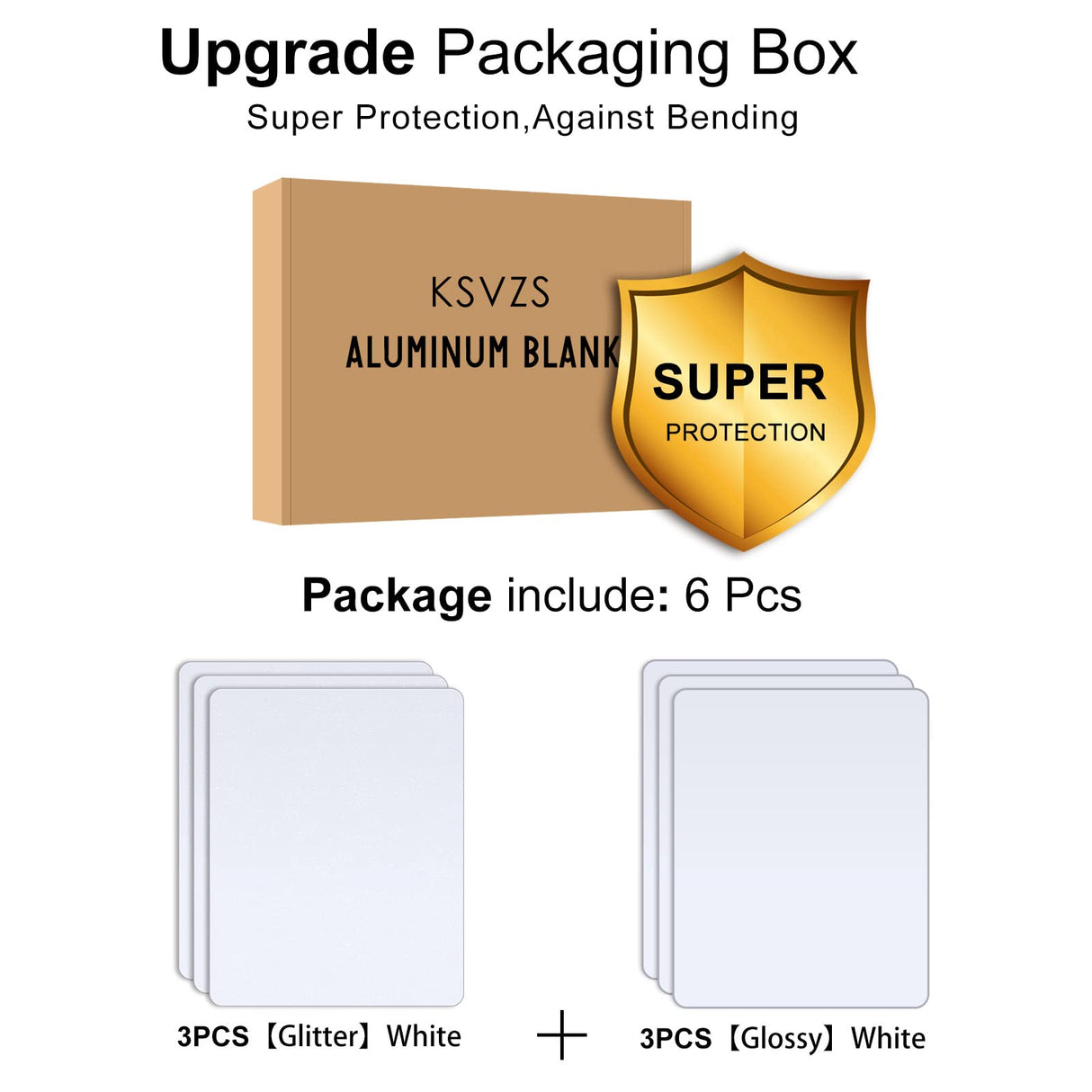 6 Pieces Aluminum Sublimation Blanks Sheet[8X10in] KSVZS Metal Blanks Sublimation Blanks,Metal Wall Frame Blanks Wall Decor for Bedroom,Living Room,Wedding,Family Pets,3+3 KSVZS