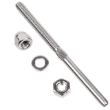 BLIKA 50 Pack Cable Railing Swage Threaded Stud Tension End Fitting Terminal for 1/8" Deck Cable Railing, T316 Stainless Steel, Cable Railing Tensioner 1/8" for 2"x2" Wood/Metal Post BLIKA