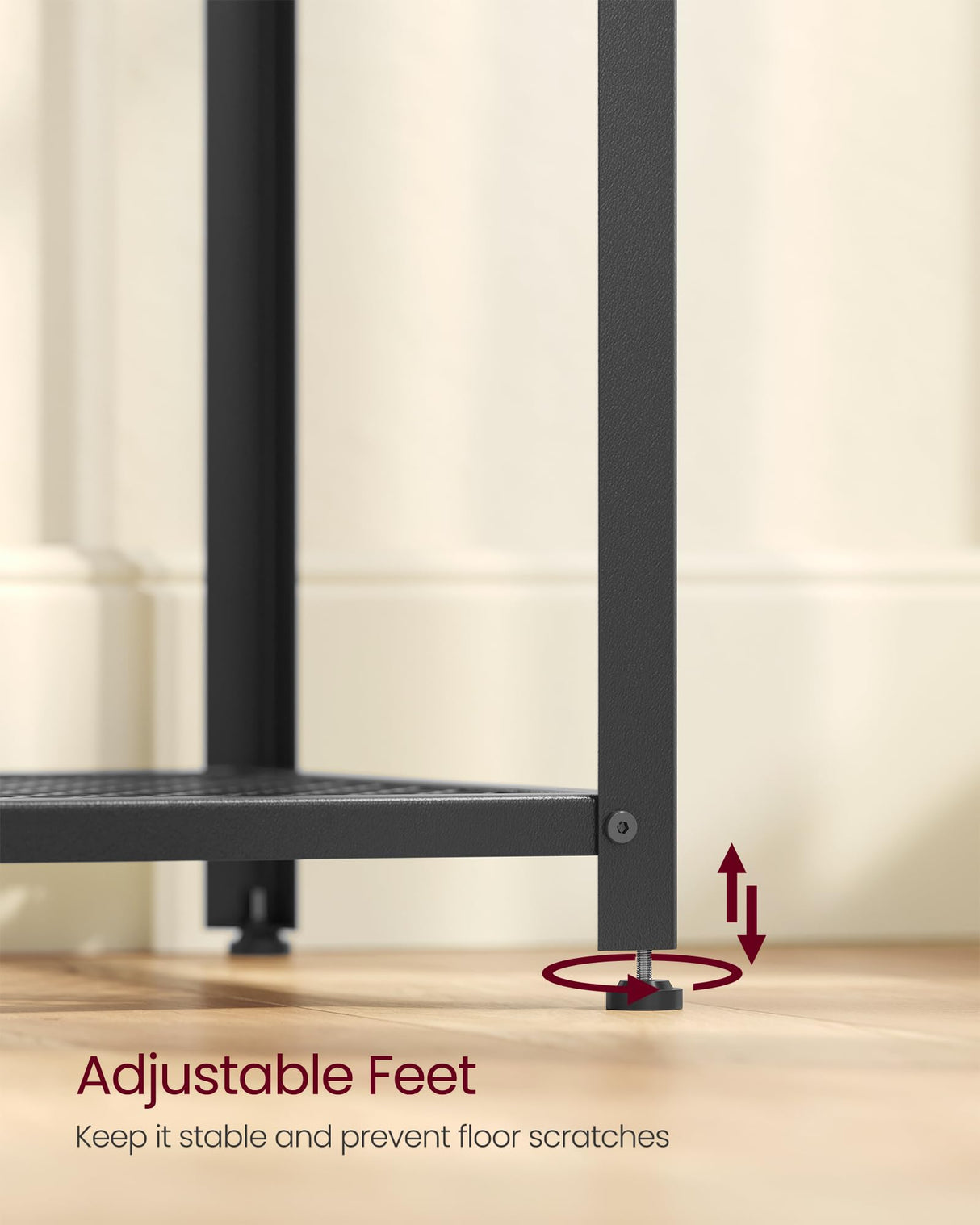 VASAGLE Modern TV Stand for TVs up to 75 Inches, 3-Tier Entertainment Center, Industrial TV Console Table with Open Storage Shelves, for Living Room, Bedroom, Rustic Brown and Black ULTV098B01 VASAGLE