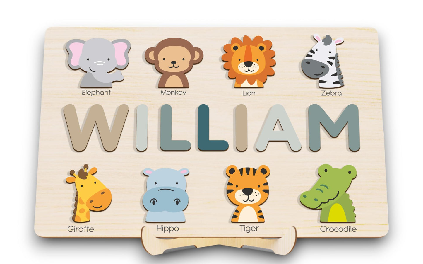 Handmade Name Puzzle, Personalized Puzzle Sign, Unique Baby Gift with Extra Gifts, Nursery Decor, New Baby Gift - WoodArtSupply