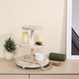 VIVIRBIEN 3 Tier Cupcake Stand Round,Wood Cake Stand with Tiered Tray Decor,Rustic Cake Stand,Cupcake Display for Home Tea Party, Birthday, Wedding, Farmhouse Decor,Woodland Baby Shower…… VIVIRBIEN