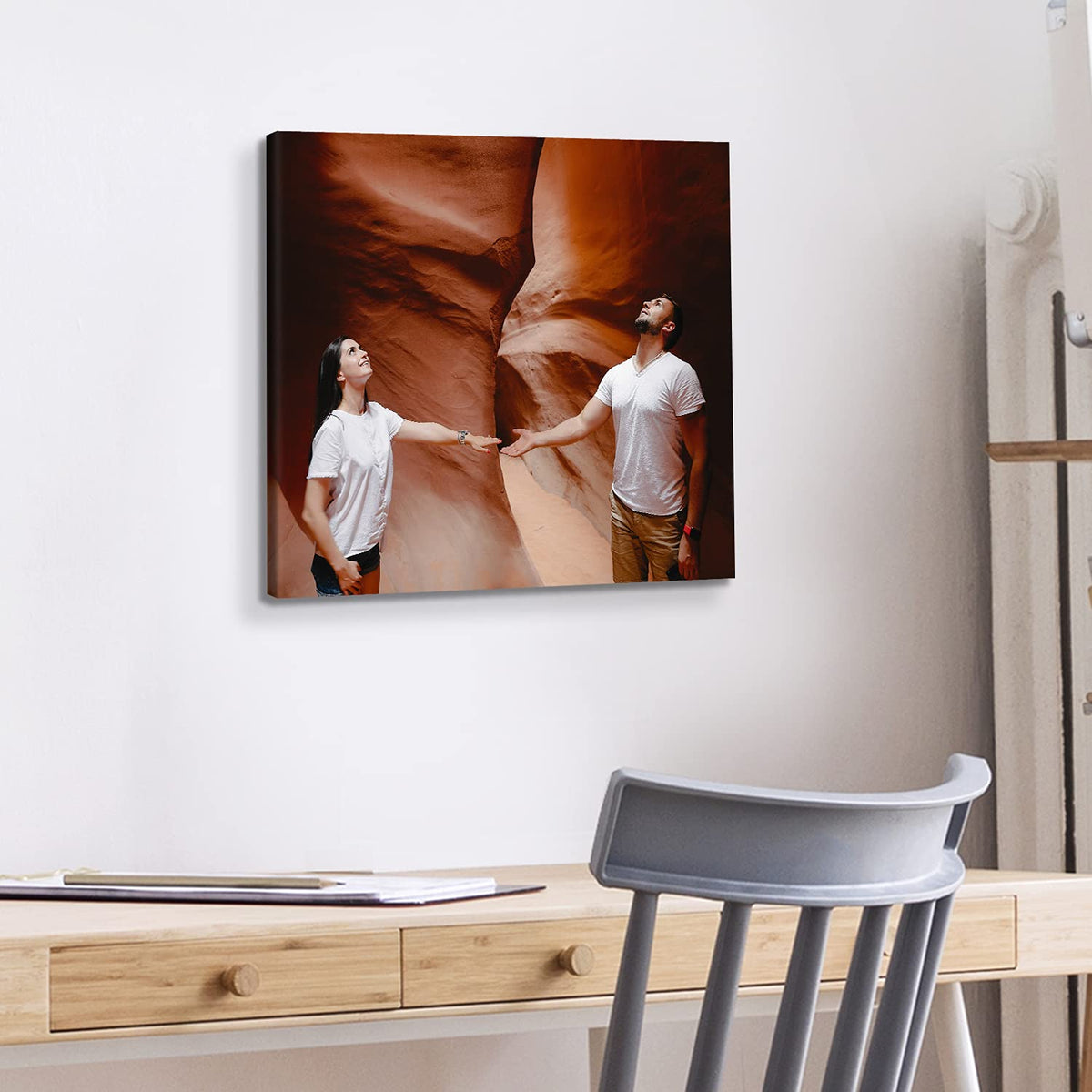 PICANOVA – Custom Canvas Prints with Your Photo 10x8 inch – Customize with Your Own Picture & Text – Personalized Photo Canvas Print Stretched on Wooden Frame – Gallery Wrap Wall Art Decor PICANOVA