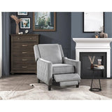 Lexicon Banks Fabric Upholstered Push Back Recliner in Gray Color Lexicon