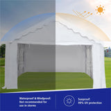GREEN PARTY 16x20FT Party Tent Heavy Duty, Large Wedding Event Shelters with 3 Carry Bags & Removable Sidewalls, Outdoor Canopy Gazebo Commercial Tent for Carport Camping Garden Patio GREEN PARTY