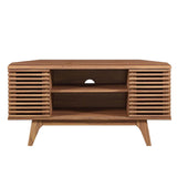 Modway Render Mid-Century Modern Low Profile Corner Media TV Stand in Wal, 15 x 46 x 23 Modway