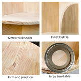 TidyEasy 2 Tier Rotating Bookshelf, 360° Display Floor Standing Bookcase, Rotating Bookshelf for Kids & Adults, Spinning Bookshelf Tower for Classroom Bedroom Living Room TidyEasy