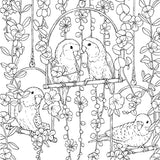 Symphony of Cute Animals: A Curious Coloring Book Adventure (Design Originals) Adult Coloring Book - 72 Fantasy Designs in a Magical Fairy-Tale-Inspired Setting [English Version of the Japanese Book] Design Originals