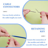 Hobekoee 13 Pairs Interchangeable Circular Knitting Needles Set 3mm-10mm Interchangeable Aluminum Round Knitting Needles Set with 4 Swivel Cables for DIY Knitting Lovers Hobekoee