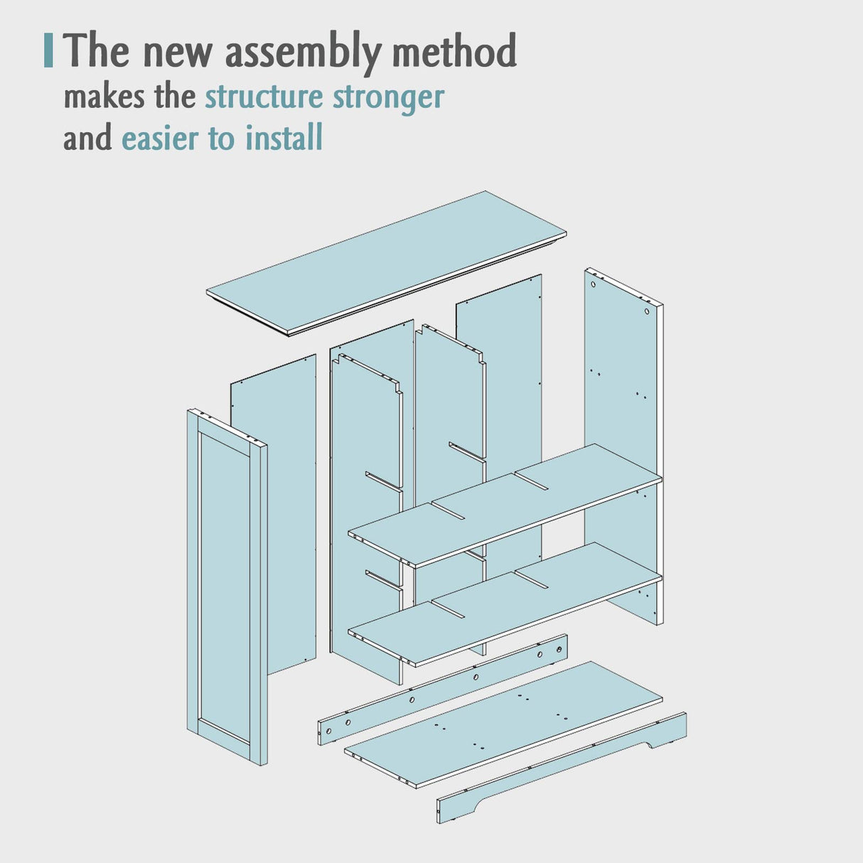 OSCHF Wooden Cube Shelf Bookcase - Modern 3 Tiers Floorstanding Open Bookshelf with Base for Home and Office, 9 Cubes Storage Cabinet, Warm White OSCHF