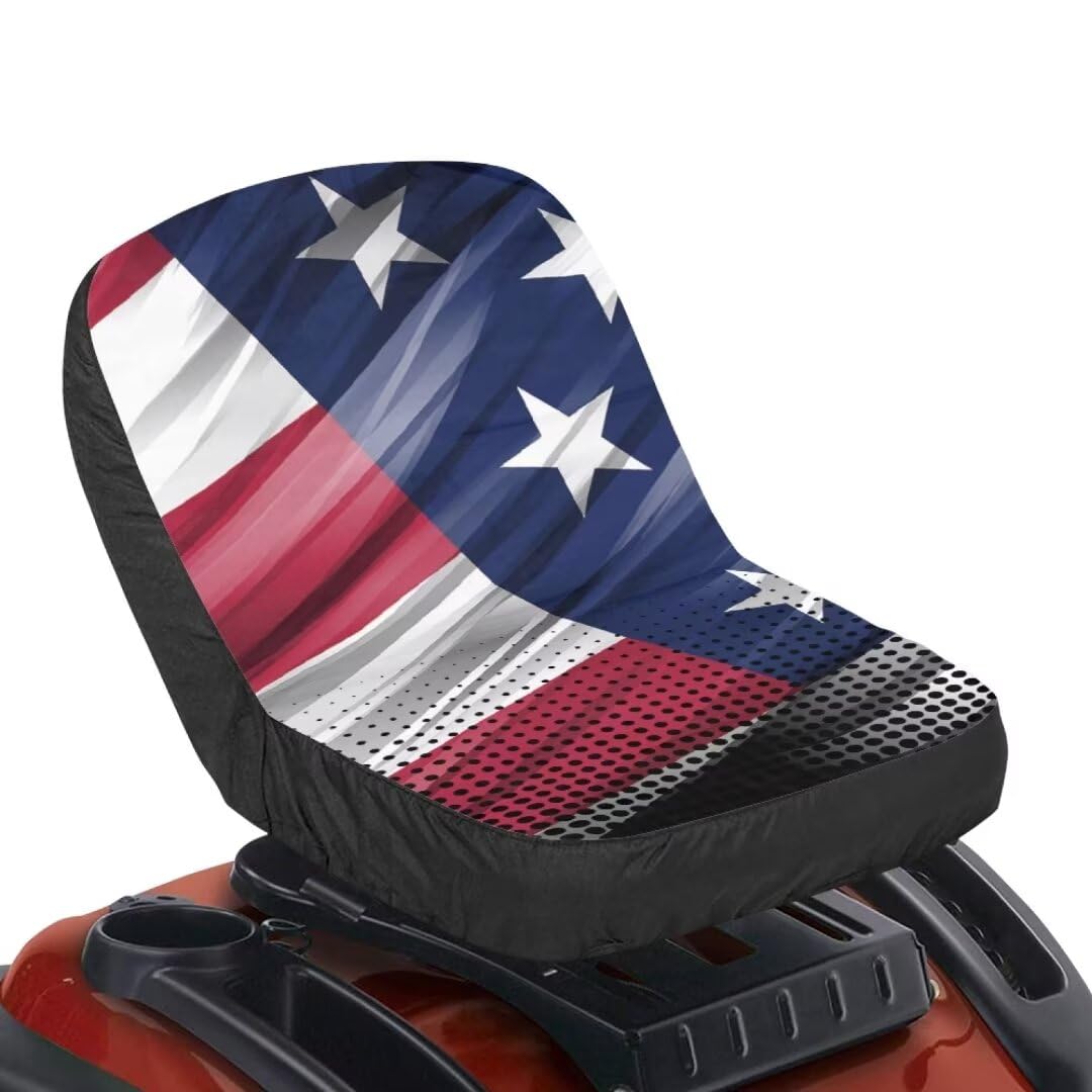 FUIALDOLG American Flag Universal Tractor Seat Cover Forklift Seat Cover Cushion Pad Universal Fit for Skid Loader Backhoe FUIALDOLG