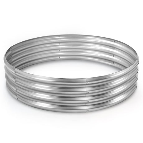 Land Guard Galvanized Raised Garden Bed Kit, Galvanized Planter Raised Garden Boxes Outdoor, Round Large Metal Raised Garden Beds for Vegetables …… Land Guard