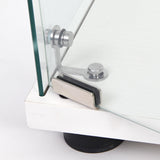 Yoluckea 3 Shelves Glass Display Cabinet with Door, Curio Collection Glass Display Case for Home Office, Floor Standing Bookshelf Corner Cabinet for Book Toys Glory (White) Yoluckea