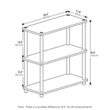 Furinno Turn-N-Tube Display Rack, 3-Tier Single, Espresso/Black Furinno