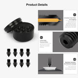 Creality High End Hardened Steel Nozzle MK8 0.4MM 450℃ Harden Extruder Tips with High Thermal Conductivity for Creality Ender 3/Pro/V2/MAX,Ender 5/Pro/Plus,Ender 6,CR-10S/S4/S5 3D Printers ENOMAKER