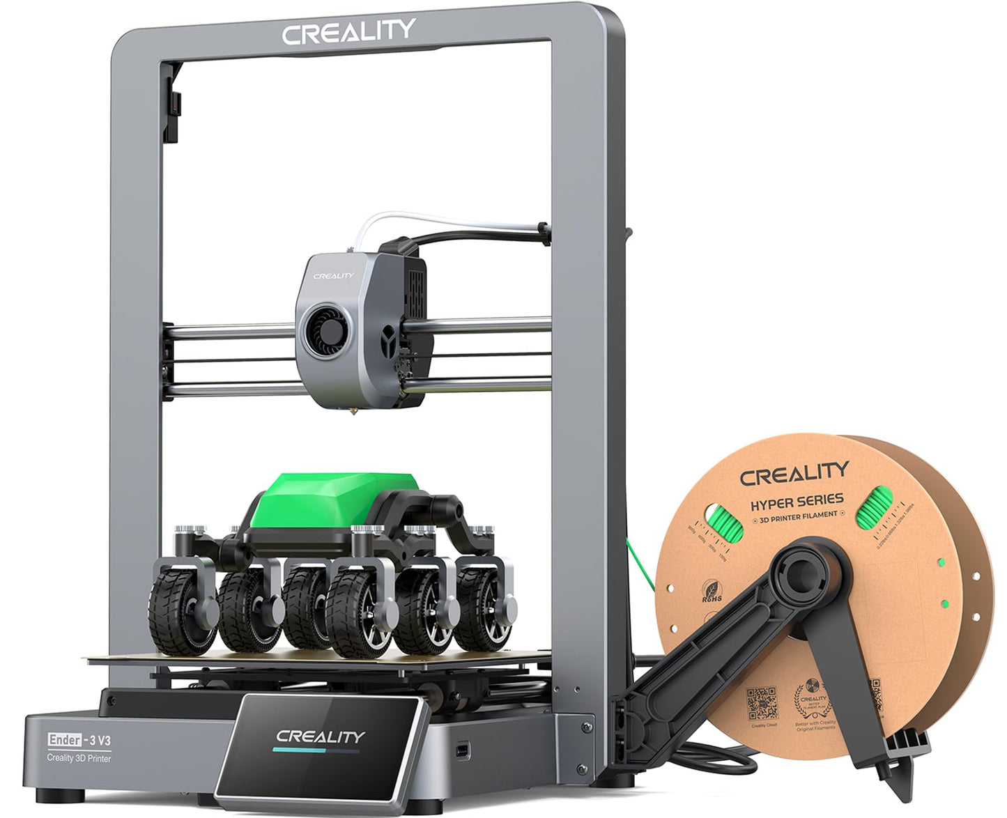 Creality Ender 3 V3 3D Printer Fully Assembled, Upgraded 600mm/s High Speed New Metal Build CoreXZ 300℃ Hotend, Auto-Leveling Durable and Stable DIY 3D Printers for Beginners 8.66x8.66x9.84 i - WoodArtSupply