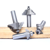 Akylin 4Pcs Classical Roman Ogee Bits Set,1/2" Shank,Radius 3/32", 1/8",5/32",3/16" Edge Forming Router Bits,Decorative Ogee Edging Cutter for Wood Surface Profiling,Routing,Molding Akylin
