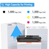 TRUE IMAGE Compatible Toner Cartridge Replacement for HP 202A CF500A 202X Color Laserjet Pro MFP M281fdw M281cdw M254dw M281fdn M254dn M254nw M281 M254 Toner Printer Ink (BK/C/Y/M, 5-Pack) TRUE IMAGE