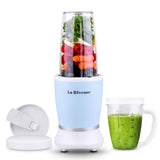 La Reveuse Personal Size Blender 250 Watts Power for Shakes Smoothies Seasonings Sauces with 1 Piece 15 oz Cup,1 Piece 10 oz Mug,BPA-Free (Sky Blue) La Reveuse