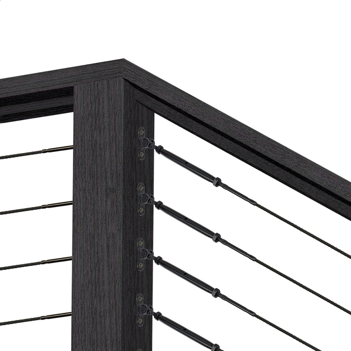 Toukioo Black Cable Railing Hardware Kit, for 1/8 Cable Railing System for Wood Posts, Stainless Steel Swage Toggle Turnbuckle 20 Pairs Toukioo