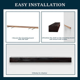 MANTELSDIRECT Breckenridge Distressed Wood Mantel Shelf - Espresso Rustic 72 Inch Beautiful Wooden Rustic Shelf - Includes Corbels Perfect for Electric Fireplaces and More! Mantels Direct MANTELSDIRECT