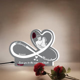 QGTHKLP Personalized Infinity Love Name Mirror Light Custom Light Up Name Mirror Funny Acrylic Mirror Neon Sign Gift for Couple Christmas Valentine's Day (Style 12) QGTHKLP