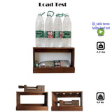 Ping Pong Paddle Holder Rack Rustic with Pre-Buried Sleeves Bolt Crack-Preventing Design Wood Table Tennis Ball Wall Mounted Storage Shelf (Rustic Wood) ozlvii