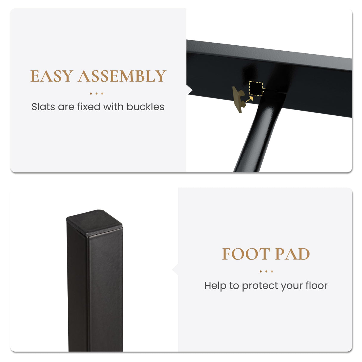 SHA CERLIN Twin Size Metal Platform Bed Frame with Victorian Style Iron-Art Headboard and Footboard, Easy Assembly, Under Bed Storage, No Box Spring Required, Black SHA CERLIN