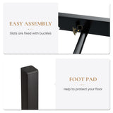 SHA CERLIN Twin Size Metal Platform Bed Frame with Victorian Style Iron-Art Headboard and Footboard, Easy Assembly, Under Bed Storage, No Box Spring Required, Black SHA CERLIN