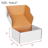 6x4x3 White Cardboard Boxes 30 Pack, Small Shipping Boxes for Small Business Mailing Boxes, Corrugated Packaging Boxes werfami