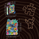 Ravensburger - Disney Wooden Stitch Puzzle, Wooden Puzzle, Gift for Adults and Children 10+ Years, 15 Figures, 150 Pieces, 20x25cm Ravensburger