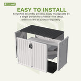 Patiowell 26 Cu.ft Plastic Outdoor Storage Cabinet, Lockable Waterproof Horizotal Storage Shed, Tool Box for Patio, Garden Tools, Garbage Cans, Pool Supplies, Easy Assembly, White(Not Include Shelves) Patiowell