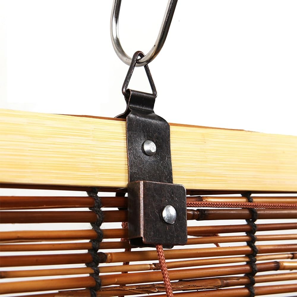 Natural Bamboo Roller Shades for Indoor/Outdoor Sunshade and Privacy - Customisable Widths Available WZLSQLTY