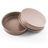 HAPPIELS Non Toxic Nonstick 9 inch Round Cake Pans Set of 2 | Quality Non Stick 9 inches Layer Circle Cake Pan 2 inches Deep | Best 9in Baking Pan PFOA, BPA free Nontoxic | 9inch 9inches Cake Pans Set HAPPIELS