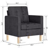 AODAILIHB 57"/30" Modern Soft Loveseat and Chair Set Tufted Cushion Loveseat Sectional Sofa Set Small Space Configurable Couch Set of 2 Sectional Couches for Livingroom,Office AODAILIHB