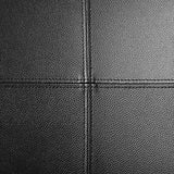 OSP Home Furnishings Deluxe Wood Banker's Chair with Antique Bronze Nailheads and Medium Brown Wood, Black Faux Leather OSP Home Furnishings