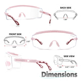 UKNOW Safety Glasses Over Eyeglasses, Anti Fog Safety Goggles ANSI Z87.1, Adjustable Protective Eyewear UKNOW