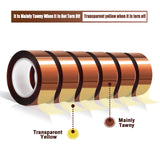 MEBMIK 6 Rolls 20mm x16m(52FT) Heat Tape High Temperature Heat Resistant Tape Heat Transfer Tape for Heat Sublimation Press Vinyl,No Residue MEBMIK