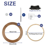 3 Sets Upgraded Wood Embroidery Frames with Bamboo Hoops, 8 Inch Round Embroidery Display Frame for Finished Cross Stitch and DIY Art Craft Sewing Ornaments (Easier to Install) JoyHuaTrade