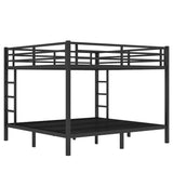 Bellemave Bunk Bed King Over King, Heavy Duty Metal Bunk Bed Frame, King bunk Bed for Adults, Adult bunk beds Heavy Duty, King Bunk Bed, Black Bellemave