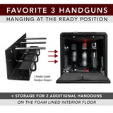 Stealth Biometric Handgun Hanger Safe Quick Access Pistol Security Box CA DOJ Approved Stealth