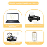 20 Pack Sublimation Glass Cans Transparent Sublimation Beer Glass Can Shaped with Bamboo Lids Borosilicate Glasses Tumbler Mason Jar Cups Mug with Straw for Beer, Juice, Soda, Iced Coffee, Drinks 16oz YOUKE OLA