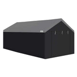 Caravan Canopy Domain 10 x 20 Foot Durable Sidewalls for Garage Carport Canopy Car Tent with Dual Zippers and Roll Up Door, Black (Sidewalls Only) Caravan