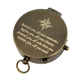 Engraved Compass Personalized | Brass Pocket Compass Gifts for Men, Him, Son, Husband, Grandson, Boys | Engravable Antique Gift Compasses for Graduation, Baptism, Confirmation (Behind You) Stanley London