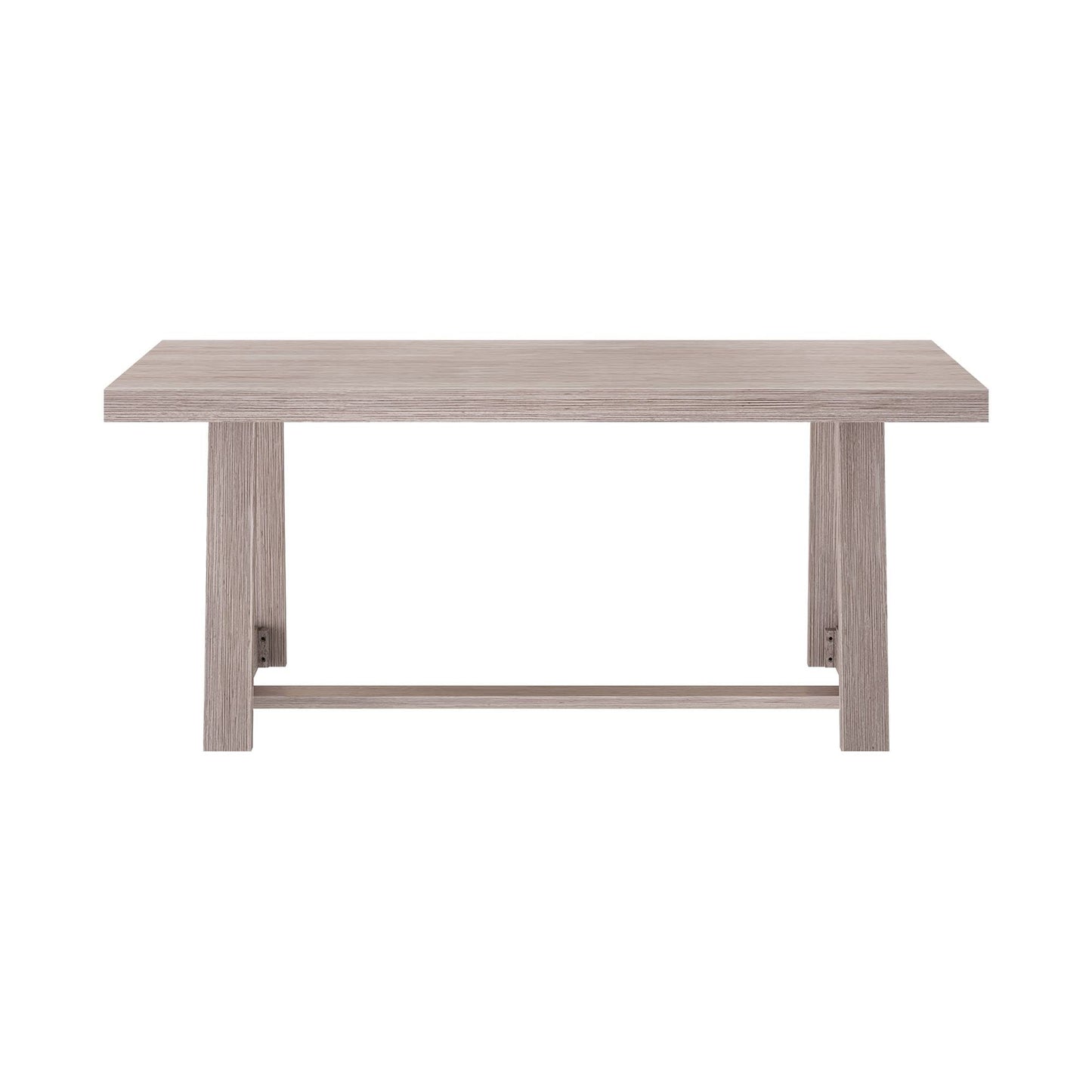 Plank+Beam 72 Inch Farmhouse Dining Table, Solid Wood Rustic Kitchen Table, Large Wooden Rectangular Dinner Table for Dining Room, Home Office, Living Room Furniture, Easy Assembly, Seashell  - WoodArtSupply