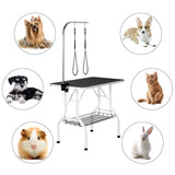 Yaheetech Professional 36-inch Foldable Pet Grooming Table with Arm & Noose & Mesh Tray, Maximum Capacity Up to 220lbs Yaheetech