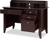 Safeplus 48" Computer Desk with 4 Storage Drawers and Hutch Wood Executive Table for PC Laptop Safeplus