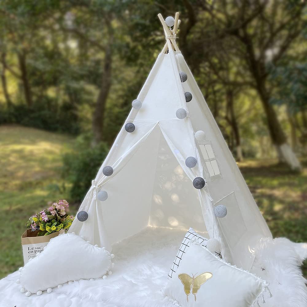 RongFa Teepee Tent for Kids-Portable Children Play Tent Indoor Outdoor (White) RONGFA