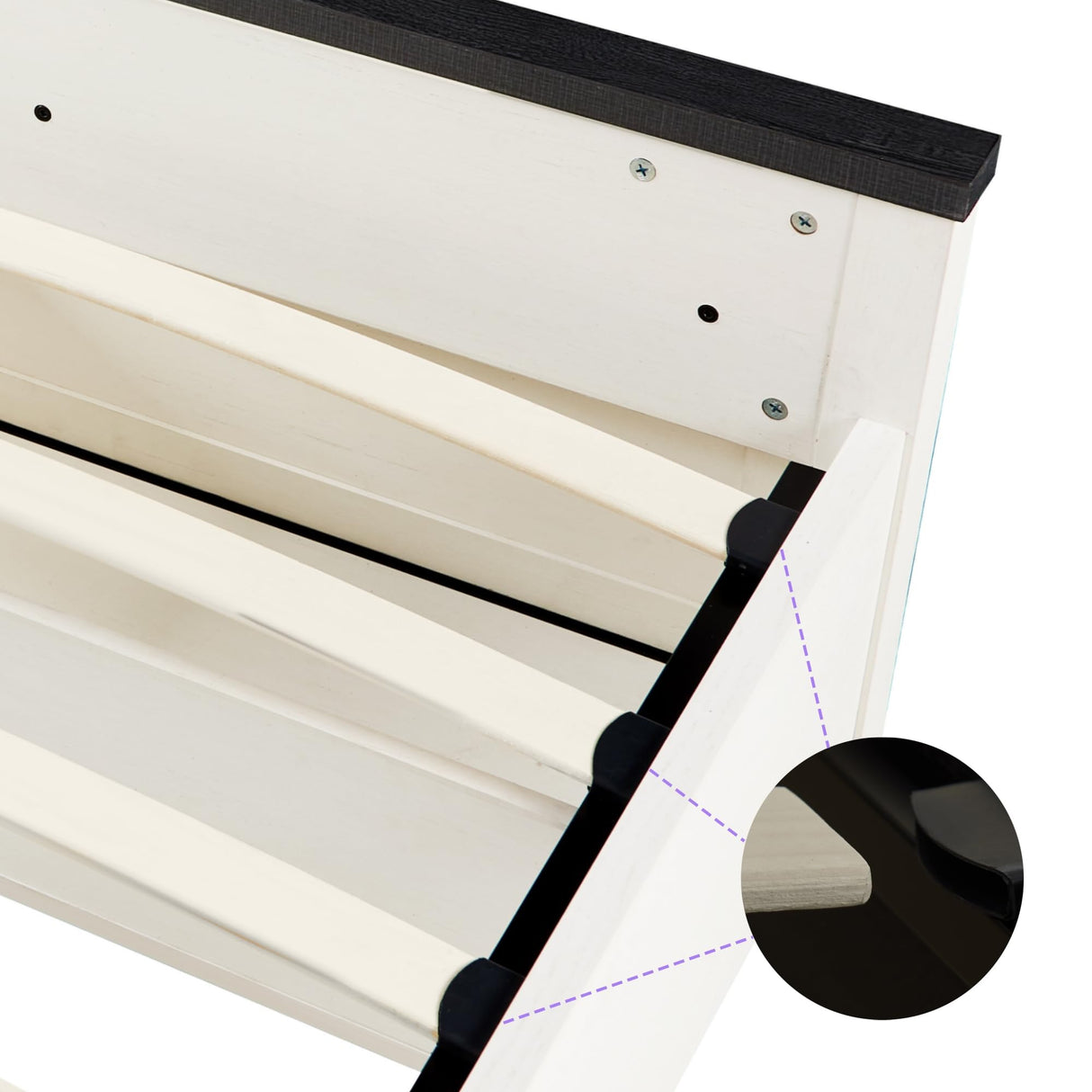 XIASLO Farmhouse Queen Bed Frame with Headboard, Sliding Barn Door Storage Cabinets, Sturdy Wood Slats Support, No Box Spring Needed, Noisy Free, Easy Assembly, White Oak XIASLO